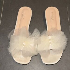 Cream Women's Slide Sandals